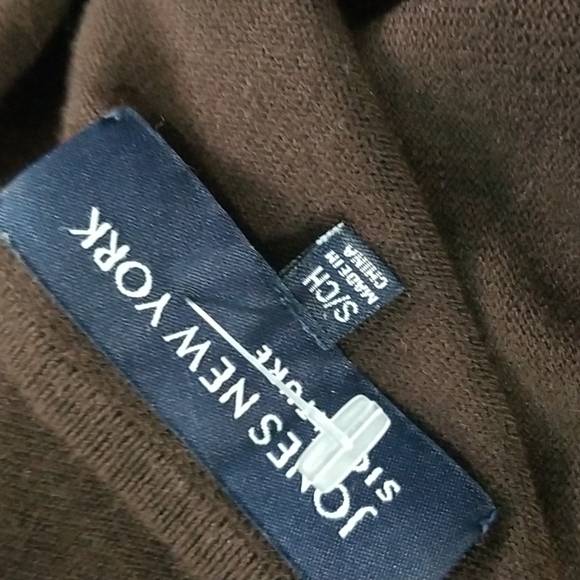 3/$25 Jones New York Size S Brown Embellished Cardigan - Picture 8 of 8